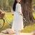 White embroidered cotton kurta trouser set