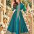 Sky georgette semi stitched suit with embroidery & stone work
