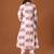 White printed cotton kurta trouser set