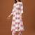 White printed cotton kurta trouser set