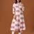 White printed cotton kurta trouser set