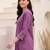 Lavender embroidered cotton kurta trouser set