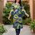 Multicolor printed cotton kurta trouser set