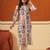 Off white printed cotton kurta trouser set