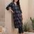 Blue printed cotton kurta trouser set