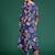 Blue printed cotton kurta trouser set