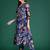 Blue printed cotton kurta trouser set