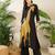 Black printed viscose rayon kurta trouser set
