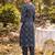 Navy blue printed cotton kurta trouser set