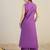 Purple printed cotton kurta trouser set