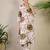White printed cotton kurta trouser set