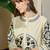 Off white printed cotton kurta trouser set