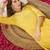 Yellow printed cotton kurta trouser set