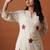 Off white printed cotton kurta trouser set