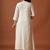Off white printed cotton kurta trouser set