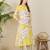 Yellow printed cotton kurta trouser set