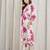 White printed viscose rayon kurta trouser set