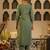 Green embroidered silk kurta trouser set
