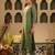 Green embroidered silk kurta trouser set