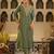 Green embroidered silk kurta trouser set