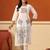 Off white embroidered cotton kurta trouser set