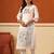 Off white embroidered cotton kurta trouser set