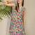 Multicolor printed cotton kurta trouser set