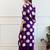 Purple embroidered viscose rayon kurta trouser set