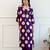 Purple embroidered viscose rayon kurta trouser set
