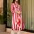 Pink printed cotton kurta trouser set