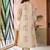 Off white embroidered cotton kurta trouser set
