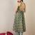 Sea green printed cotton kurta trouser set