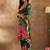 Green printed cotton kurta trouser set