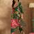 Green printed cotton kurta trouser set