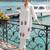White embroidered cotton kurta trouser set