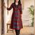 Black printed cotton kurta trouser set