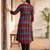 Black printed cotton kurta trouser set