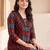 Black printed cotton kurta trouser set