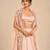 Rose Gold Embroidered Long Jacket Lehenga Set