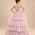Lilac Ruffle Layered Lehenga With Embroidered Cape Attached Blouse