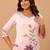 Pink embroidered silk kurta trouser set