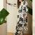 Grey printed viscose rayon kurta trouser set