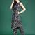 Black printed cotton kurta trouser set