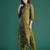 Green embroidered cotton kurta trouser set