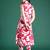 Pink printed cotton kurta trouser set