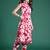 Pink printed cotton kurta trouser set