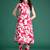 Pink printed cotton kurta trouser set