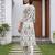 White printed cotton kurta trouser set