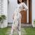 White printed cotton kurta trouser set