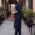 Blue embroidered cotton kurta trouser set